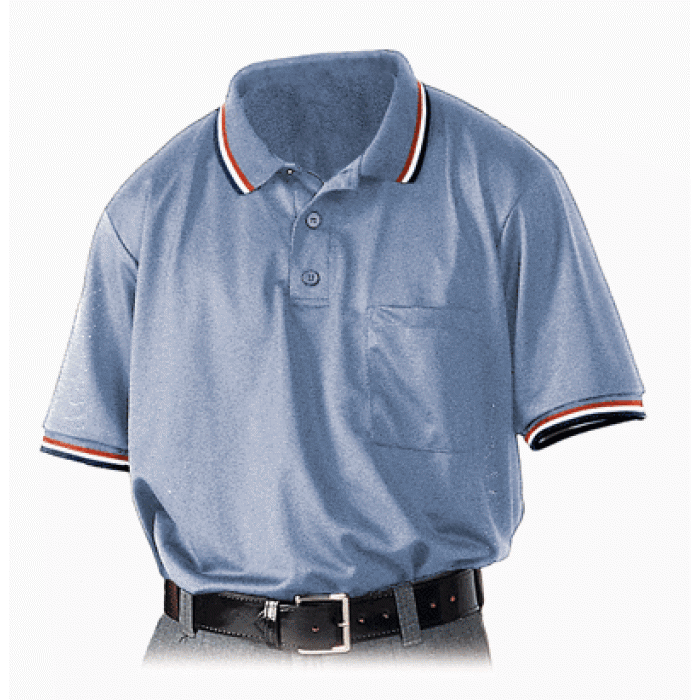 Lt blue R/W/B smooth mesh Shirts